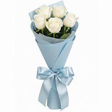 Букет 5 Белых роз Проуд в Уве