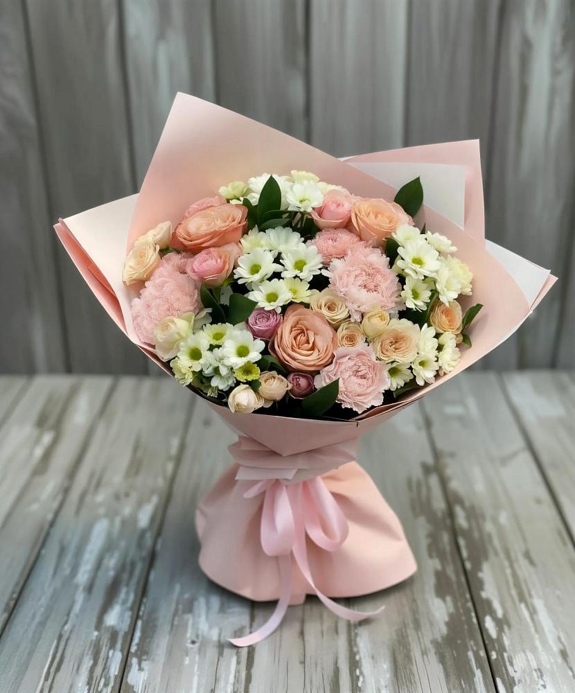 Букет цветов из: Гвоздики, Розы и Хризантемы в Уве