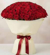 Букет 101 Красная роза Милано в Уве