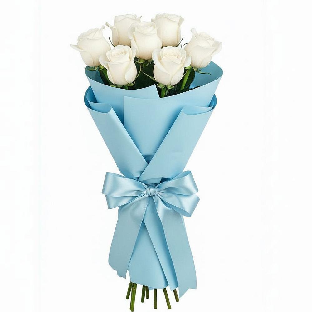 Букет 7 белых роз Проуд в Уве