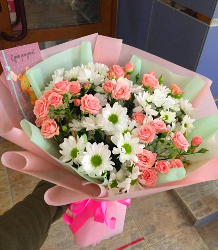 Букет цветов из: Розы и Хризантемы в Уве