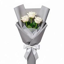 Букет 3 белые розы #REPLACE_PRED# Уве