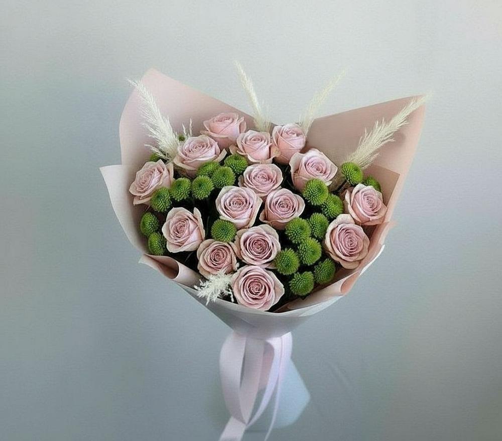 Букет цветов из: Розы и Хризантемы в Уве