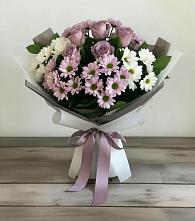 Букет цветов из:  Хризантемы и Розы в Уве